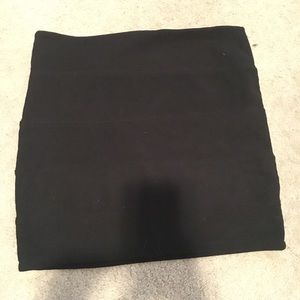 Black Zip Up Mini Skirt